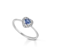 Anello Lelune Donna LELUNE DIAMONDS in Oro bianco Zaffiro 0.29 Ct LDRNZB009029 - LDRNZB009029